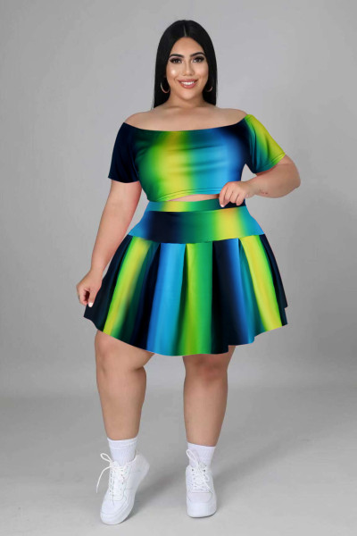 Sexy plus size women's fashion navel slim two-piece suit F292