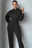 Fashion sexy solid color waist waist trousers suit two-piece suit WY6855