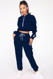 Fashion sexy solid color waist and navel sports suit two-piece suit WY6851