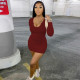 Women's fashion wholesale fashion casual small pit strip low-cut sexy dress BN7229