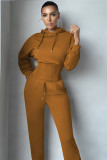 Fashion sexy solid color waist waist trousers suit two-piece suit WY6855