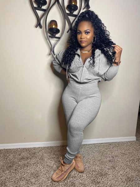 Fashion casual women's solid color zipper pile sleeves jumpsuit Z1050