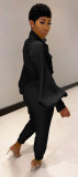 Solid color lantern sleeve long sleeve jumpsuit Y8048