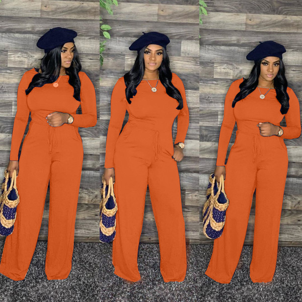 Women's hot selling hot style women's solid color jumpsuit L5059
