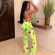 C***L Printed Letters Explosive Net Yarn Set D9144