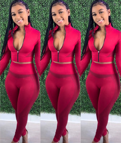 Positioning printed long-sleeved sports suit Y8062