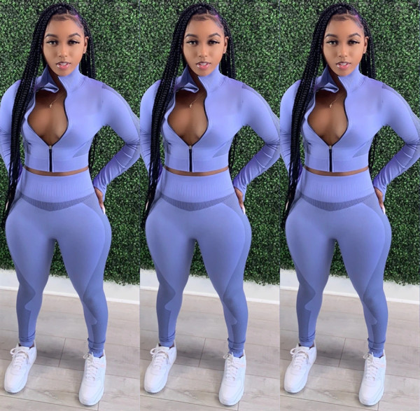 Positioning printed long-sleeved sports suit Y8062