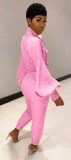 Solid color lantern sleeve long sleeve jumpsuit Y8048