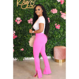 Autumn and winter fashion casual trousers sexy burnt flower split casual trousers J6238