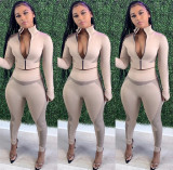 Positioning printed long-sleeved sports suit Y8062