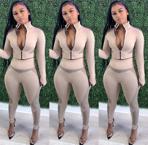 Positioning printed long-sleeved sports suit Y8062