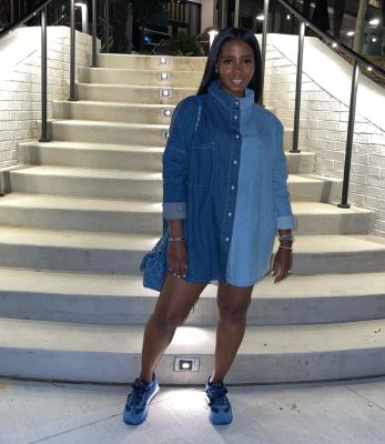 New style loose denim jacket, contrast color mid-length jacket women CJ975