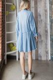 Net red new long-sleeved denim dress CJ1057