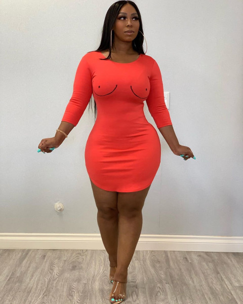 Women's autumn fashion O-neck sexy dress cl6021