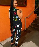 Cute printed sports and leisure two-piece suit AC9099