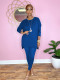 Fashion casual solid color split top and trousers two-piece suit with independent detachable collar BY09670