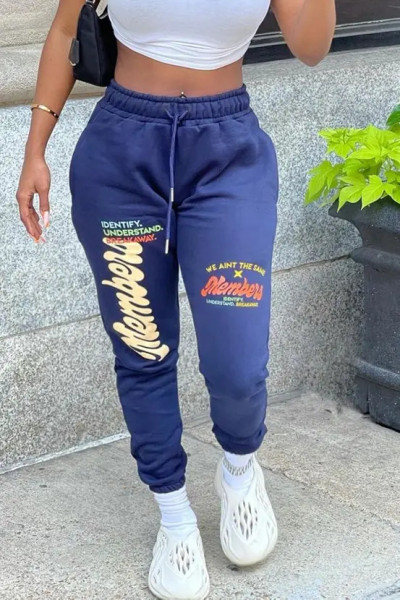 Letter print casual sweatpants BK00030