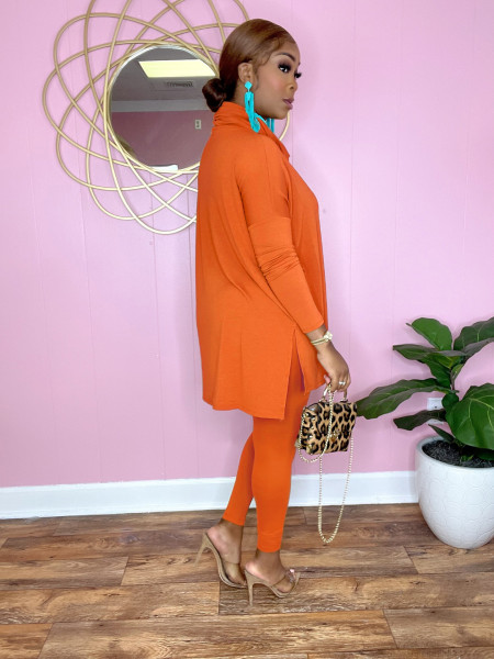 Fashion casual solid color split top and trousers two-piece suit with independent detachable collar BY09670