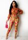 Sexy fashion printed one-piece nightclub clothes SS10050