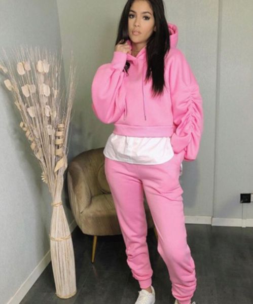 Two-piece pleated hooded personalized hem set AC9113