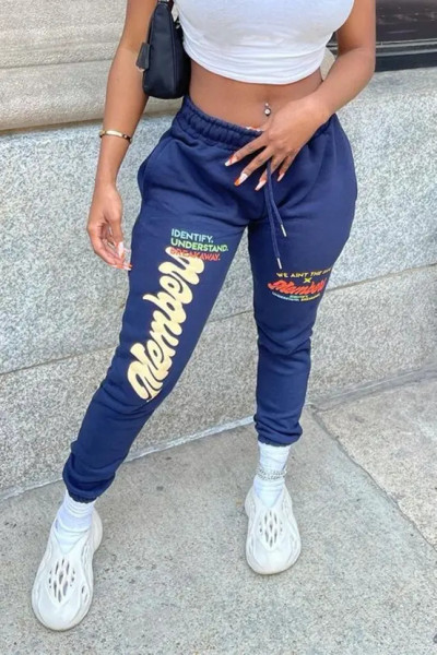 Letter print casual sweatpants BK00030