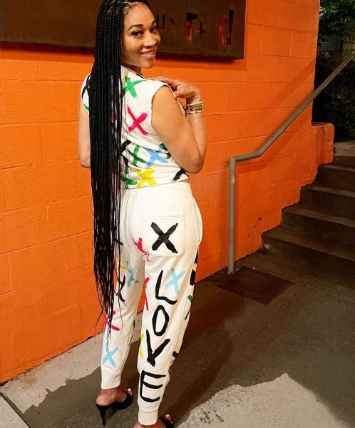 Cute printed sports and leisure two-piece suit AC9099