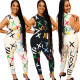 Cute printed sports and leisure two-piece suit AC9099