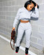 Fashion casual cross-border solid color sweater suit winter suit LL6311