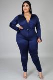 Lapel solid color ladies slim sexy casual suit PP052