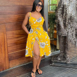 Printed drawstring dress KY8023