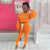 Women's autumn and winter quality spun cotton straps solid color slim two-piece suit PH13261
