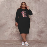 Plus Size Women's Fashion Casual Loose Plus Size Dress GH 069