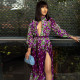 Women's Digital Printed Halter Tube Top Legless Belt Fashion Sexy Dress SZ8171