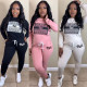 Two-piece fashion women's sports and leisure sweater P5011