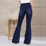 Women's Fashion Printed Denim Sweatpants YH9774