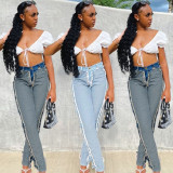 New style women's fashion creative split jeans PT7092