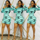 2021 new mid-waist print temperament commuter hedging sexy women's clothing H11114