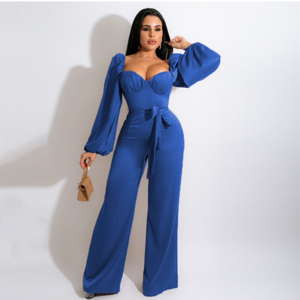 Pure color burst style pleated fashion women's dress F153