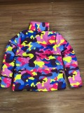 Women's clothing new men and women can wear color camouflage printing and dyeing bread jacket down jacket quilted jacket UJ4548
