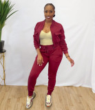 Two-piece cute two-pocket baseball clothing suit M6609