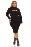2021 new sweater half shawl dress two-piece suit DY1098