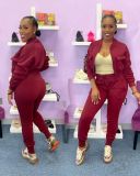Two-piece cute two-pocket baseball clothing suit M6609