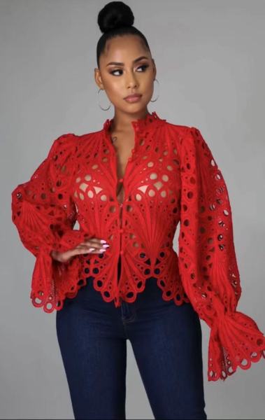 Ripped sexy trumpet sleeve breathable nightclub women's single top X1149