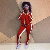 Burning hole printed webbing wrap around strapless feet zipper fashion casual hot sale two-piece suit SZ6069
