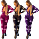 Women's fashion printed jumpsuit Y71101