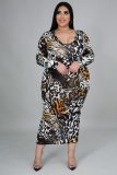 Sexy fashion plus size women's slim dress SMR10605