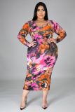 Sexy fashion plus size women's slim dress SMR10605