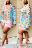 Casual fashion digital printing suit two-piece suit SMR10391