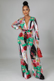 Sexy fashion digital printing V-neck women's jumpsuit SMR10686 