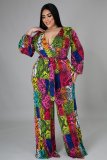 Sexy fashion plus size women's V-neck jumpsuit SMR10604